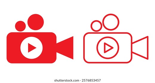 Video icon vector. Video camera sign and symbol. Movie sign. Cinema sign