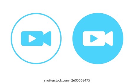 Video icon vector. video camera sign and symbol. movie sign. cinema