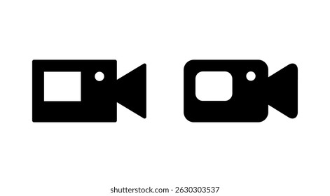 Vetor de ícone de vídeo. sinal e símbolo de câmera de vídeo. sinal de filme. cinema