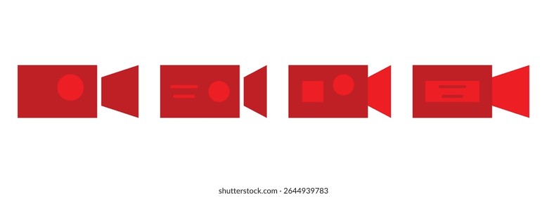 Video icon vector. Video camera sign and symbol. Movie sign. Cinema sign
