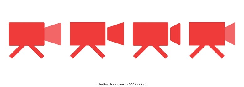 Video icon vector. Video camera sign and symbol. Movie sign. Cinema sign