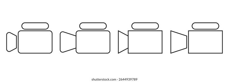 Video icon vector. Video camera sign and symbol. Movie sign. Cinema sign
