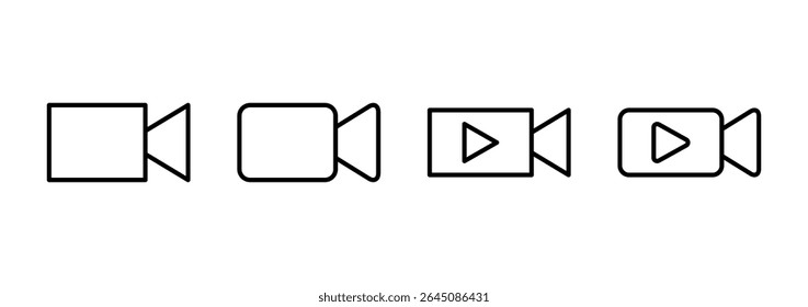 Video icon vector. video camera sign and symbol. movie sign. cinema