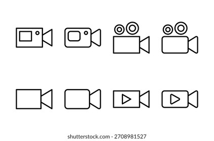 Video icon vector. video camera sign and symbol. movie sign. cinema