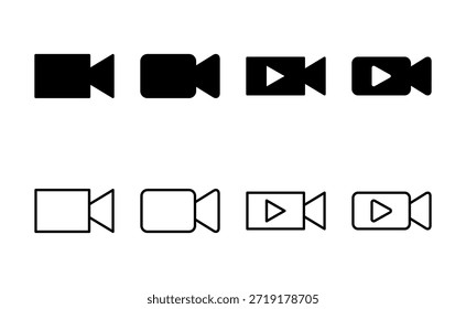 Video Icono Vector Video. Cámara signo y símbolo. señal de película. cine