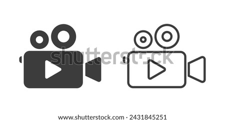 Video icon vector. Video camera sign and symbol. Movie sign. Cinema sign