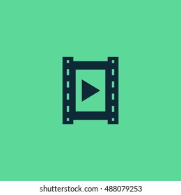 Video icon vector, clip art. Also useful as logo, web element, symbol, graphic image, silhouette and illustration. Compatible with ai, cdr, jpg, png, svg, pdf, ico  and eps formats.