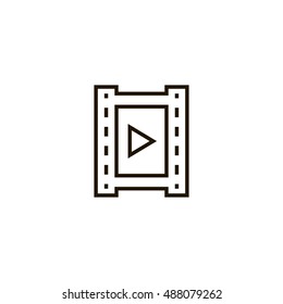 Video icon vector, clip art. Also useful as logo, web element, symbol, graphic image, silhouette and illustration. Compatible with ai, cdr, jpg, png, svg, pdf, ico  and eps formats.