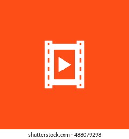 Video icon vector, clip art. Also useful as logo, web element, symbol, graphic image, silhouette and illustration. Compatible with ai, cdr, jpg, png, svg, pdf, ico  and eps formats.