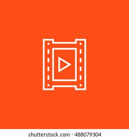Video icon vector, clip art. Also useful as logo, web element, symbol, graphic image, silhouette and illustration. Compatible with ai, cdr, jpg, png, svg, pdf, ico  and eps formats.