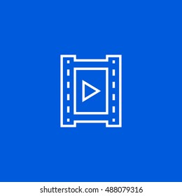 Video icon vector, clip art. Also useful as logo, web element, symbol, graphic image, silhouette and illustration. Compatible with ai, cdr, jpg, png, svg, pdf, ico  and eps formats.