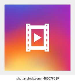 Video icon vector, clip art. Also useful as logo, web element, symbol, graphic image, silhouette and illustration. Compatible with ai, cdr, jpg, png, svg, pdf, ico  and eps formats.