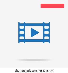 Video icon. Vector concept illustration for design.