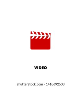 video icon. video vector design. sign design. red color