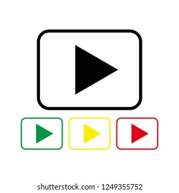 video icon vector editable on white background