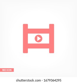 icono de vídeo. Vector Eps 10 . diseño plano en línea
