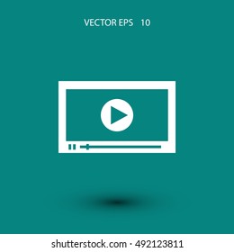 video icon vector, flat design best vector icon