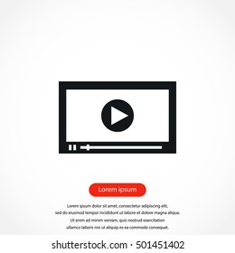 video icon vector, flat design best vector icon