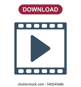 Video Icon Vector flat design style