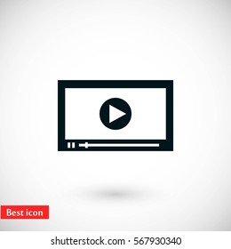 video icon vector, flat design best vector icon