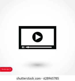 video icon vector, flat design best vector icon