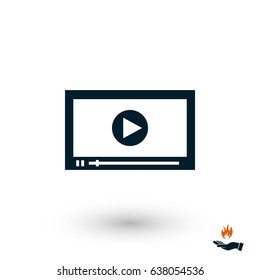 video icon vector, flat design best vector icon