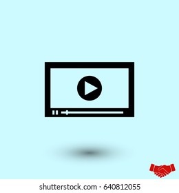 video icon vector, flat design best vector icon