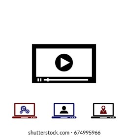 video icon vector, flat design best vector icon
