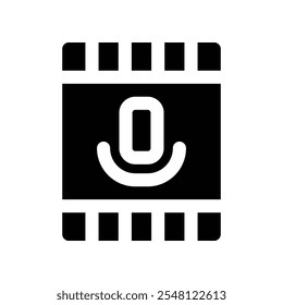 video icon. vector glyph icon for your website, mobile, presentation, and logo design.