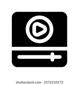 video icon. vector glyph icon for your website, mobile, presentation, and logo design.