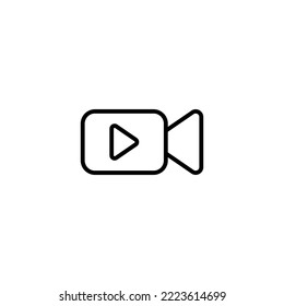 Video icon vector illustration. video camera sign and symbol. movie sign. cinema