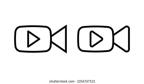 Video icon vector illustration. video camera sign and symbol. movie sign. cinema
