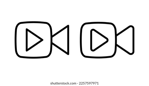 Video icon vector illustration. video camera sign and symbol. movie sign. cinema