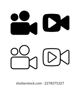 Video icon vector illustration. video camera sign and symbol. movie sign. cinema