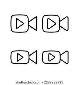 Video icon vector illustration. video camera sign and symbol. movie sign. cinema