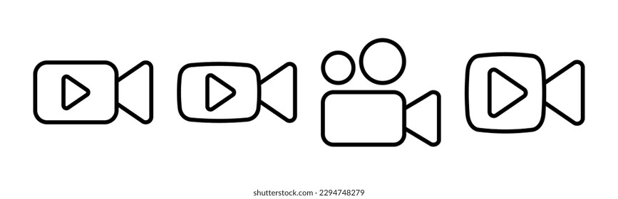 Video icon vector illustration. video camera sign and symbol. movie sign. cinema