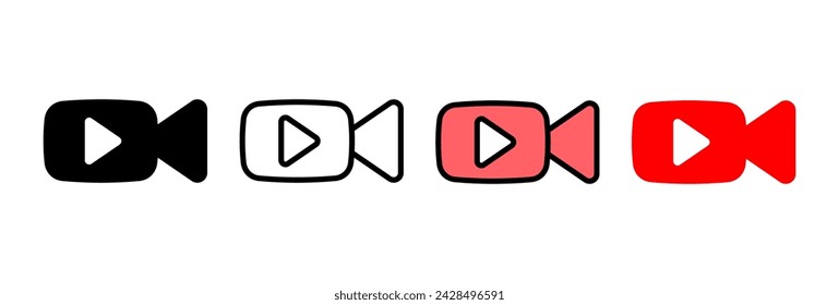 Video icon vector illustration. video camera sign and symbol. movie sign. cinema