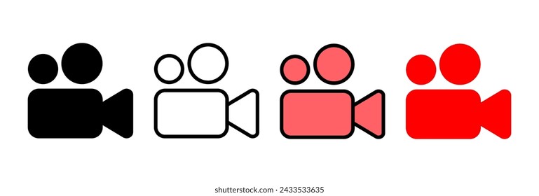 Video icon vector illustration. video camera sign and symbol. movie sign. cinema