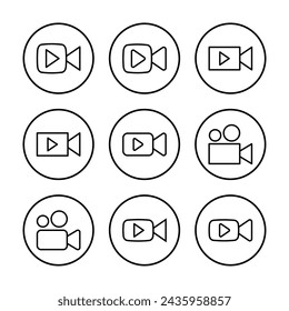 Video icon vector illustration. video camera sign and symbol. movie sign. cinema