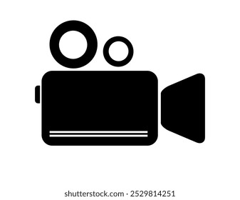 Video Ilustración vectorial Video del icono, muestra de la cámara, muestra de la película, símbolo del cine aislado. logotipo de la película, icono de la cámara, Clipart Video de la cámara, icono de la cámara negro