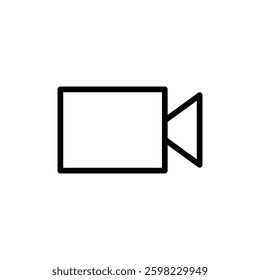 Video icon vector illustration. video camera sign and symbol. movie sign. cinema