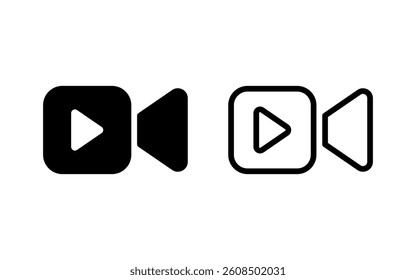 Video icon vector illustration. video camera sign and symbol. movie sign. cinema