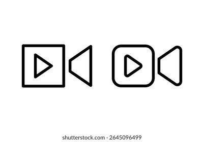 Video icon vector illustration. video camera sign and symbol. movie sign. cinema