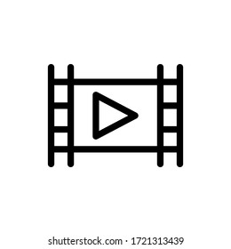 Video icon Vector Illustration. Video icon design vector template. Video icon vector isolated on white background.
