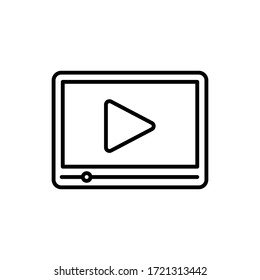 Video icon Vector Illustration. Video icon design vector template. Video icon vector isolated on white background.