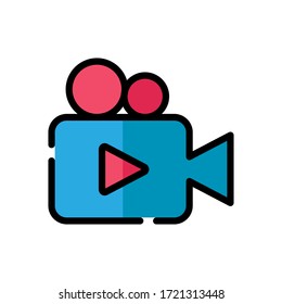 Video icon Vector Illustration. Video icon design vector template. Video icon vector isolated on white background.