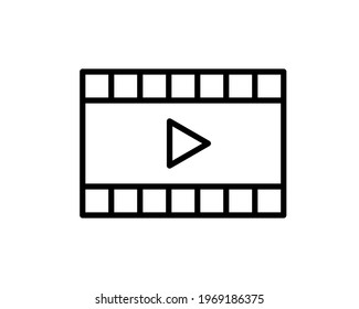 Video icon Vector Illustration. Video icon design vector template. Video icon vector isolated on white background