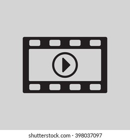 video  icon, vector illustration. Flat design style