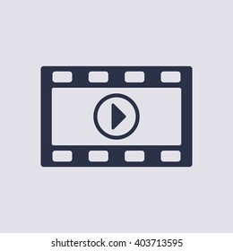 video  icon, vector illustration. Flat design style