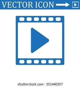 video icon, vector illustration. Modern design. Flat design style